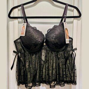 Daisy Fuentes Push-Up Cami Doll in Black (CAMI ONLY)